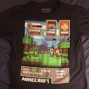 Child’s size small Mojang MINECRAFT Black  T-Shirt